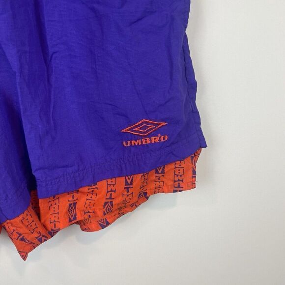 Vintage Umbro Made in USA Purple Orange Shorts Aztec Size M - Picture 7 of 7
